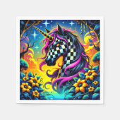 geruite eenhoorn servet (Voorkant)