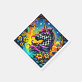 geruite eenhoorn servet (Hoek)