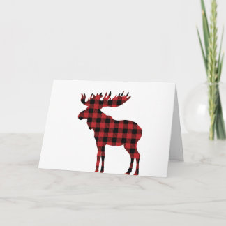 Geruite Eland Kerstkaart Kaart