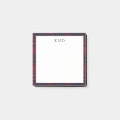 Geruite Elegante Post-It Notities Post-it® Notes (Voorkant)