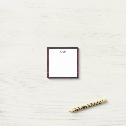 Geruite Elegante Post-It Notities Post-it® Notes (Op bureau)