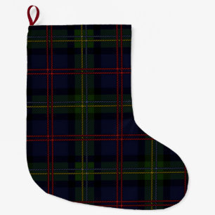 Geruite Elegante Rustieke Holiday Tartan Grote Kerstsok