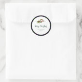 Geruite elegante rustieke klassieke tartan ronde sticker (Tas)