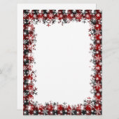 Geruite en sneeuw Kerst briefpapier Feestdagenkaart (Voorkant / Achterkant)