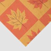 Geruite esdoorn Sinaasappel Autumn Leaves Pattern Tissuepapier (Detail)
