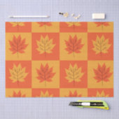 Geruite esdoorn Sinaasappel Autumn Leaves Pattern Tissuepapier (Craft)