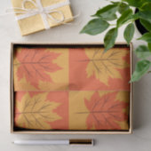 Geruite esdoorn Sinaasappel Autumn Leaves Pattern Tissuepapier (Geschenk)