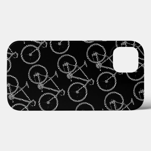 Geruite fiets zwart Case-Mate iPhone case (Achterkant (horizontaal))