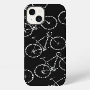 Geruite fiets zwart iPhone 13 hoesje