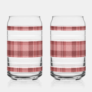 Geruite frisdrankglas blikvorm glas