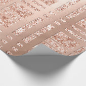 Geruite gegrilde geometrie Roos goudblush koper Cadeaupapier (Hoek)