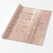 Geruite gegrilde geometrie Roos goudblush koper Cadeaupapier (Uitgerold)