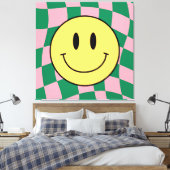 geruite gelukzaligheid canvas afdruk (Insitu (Slaapkamer))