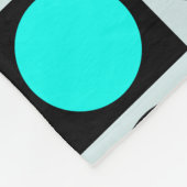 Geruite geometrische blauwe zwarte cirkel polka st fleece deken (Hoek)