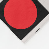 Geruite geometrische rode zwarte cirkel polka stip fleece deken (Hoek)