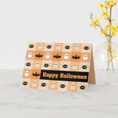 Geruite Ghoulies Halloween Wenskaart Kaart (Gele Bloem)