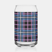 Geruite Glas – Blauwe en Lavendel Schottenruitjes (Voorkant)