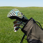Geruite golfclub Hoesje Golfheadcover (Insitu)
