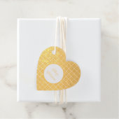 geruite goudfolie bedankjes labels (Met doos)