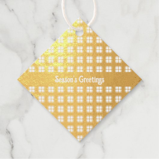 geruite goudfolie bedankjes labels (Voorkant)