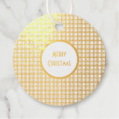 geruite goudfolie bedankjes labels (Voorkant)