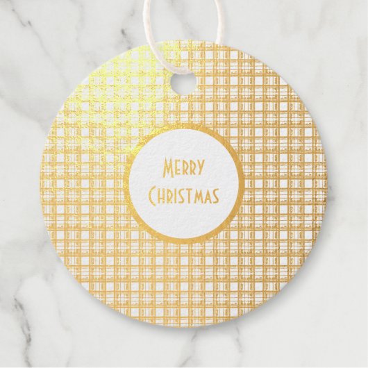 geruite goudfolie bedankjes labels (Voorkant)