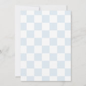 Geruite Grad afstudeeraankondiging Blauw Aankondiging (Achterkant)