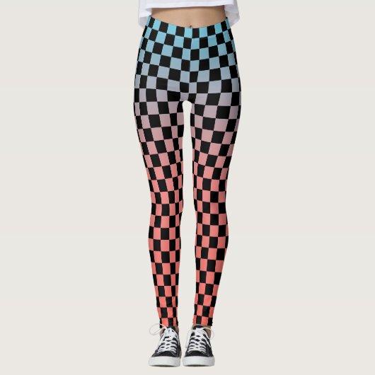 Geruite Gradiënt Leggings (Voorkant)