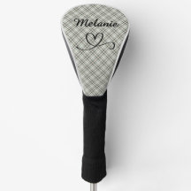 Geruite groene en beige hart pickleball-paddle