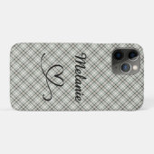 Geruite groenen en beige hart Case-Mate iPhone case (Achterkant (horizontaal))