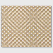 Geruite Harten in Blonde Crème Cadeaupapier (Vlak)