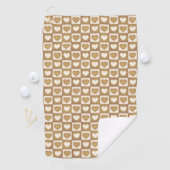 Geruite Harten in Blonde Crème Golfhanddoek (Insitu)