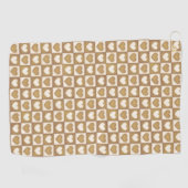 Geruite Harten in Blonde Crème Golfhanddoek (Horizontaal)