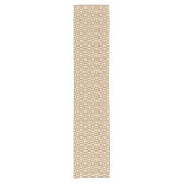 Geruite harten in blonde crème korte tafelloper (Voorkant)