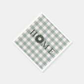 Geruite “HOME” typografie stijlvolle boerderij lan Servet (Hoek)