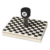 Geruite houten kunststempel rubberstempel (Stempel)