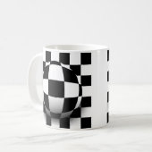 Geruite Illusie Koffiemok (Voorkant links)