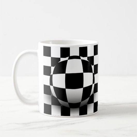 Geruite Illusie Koffiemok (Links)