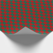Geruite jager groen en wit cadeaupapier (Hoek)