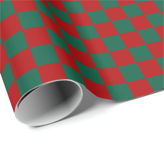 Geruite jager groen en wit cadeaupapier (Rol Hoek)