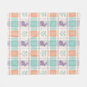 Geruite Kabouterpasen Fleece Deken (Voorkant (Horizontaal))