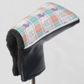 Geruite Kabouterpasen Golfheadcover (3/4 voorkant)