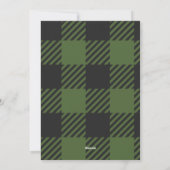 Geruite Kerst Foto Vakantiewenskaart Feestdagenkaart (Achterkant)