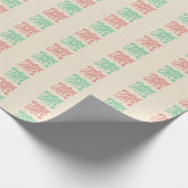  geruite kerst Holly Beige Cadeaupapier (Hoek)