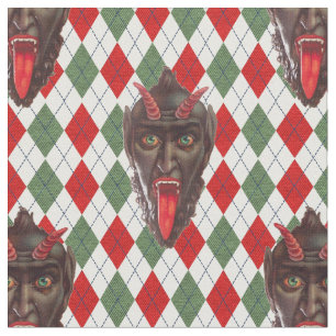 geruite kerst krampus stof