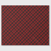 Geruite Kerst Rode Buffalo Plaid Cadeaupapier (Vlak)