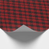 Geruite Kerst Rode Buffalo Plaid Cadeaupapier (Hoek)
