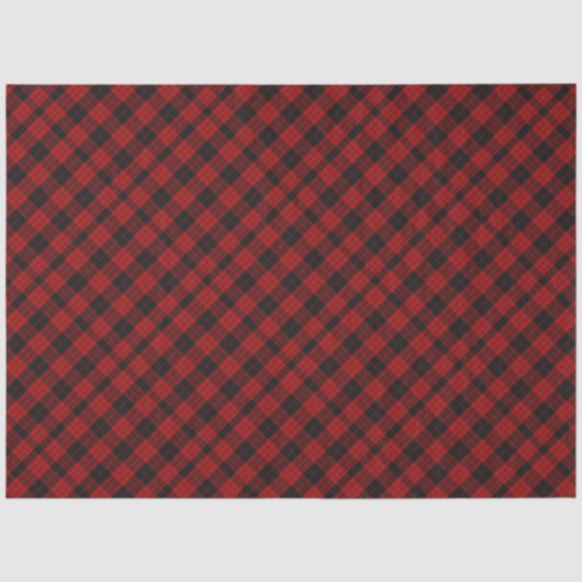 Geruite Kerst Rode Buffalo Plaid Tissuepapier (Voorkant)