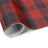 Geruite kerst rode buffel geruit cadeaupapier (Rol Hoek)