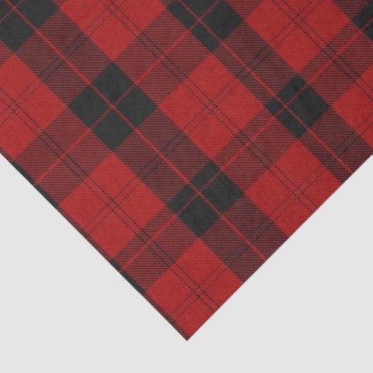 Geruite kerst rode buffel geruit tissuepapier (Detail)